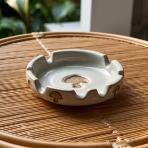 Elegant Handcrafted Ceramic Ashtray by FAE JEWEL